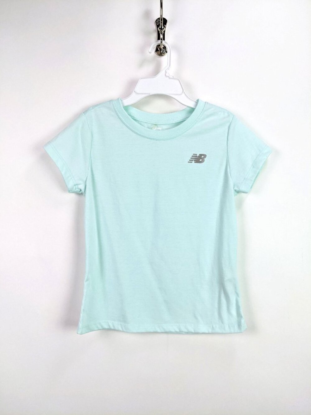 New Balance Girls Mint Green Athletic T-Shirt Short Sleeve Size M 10/12